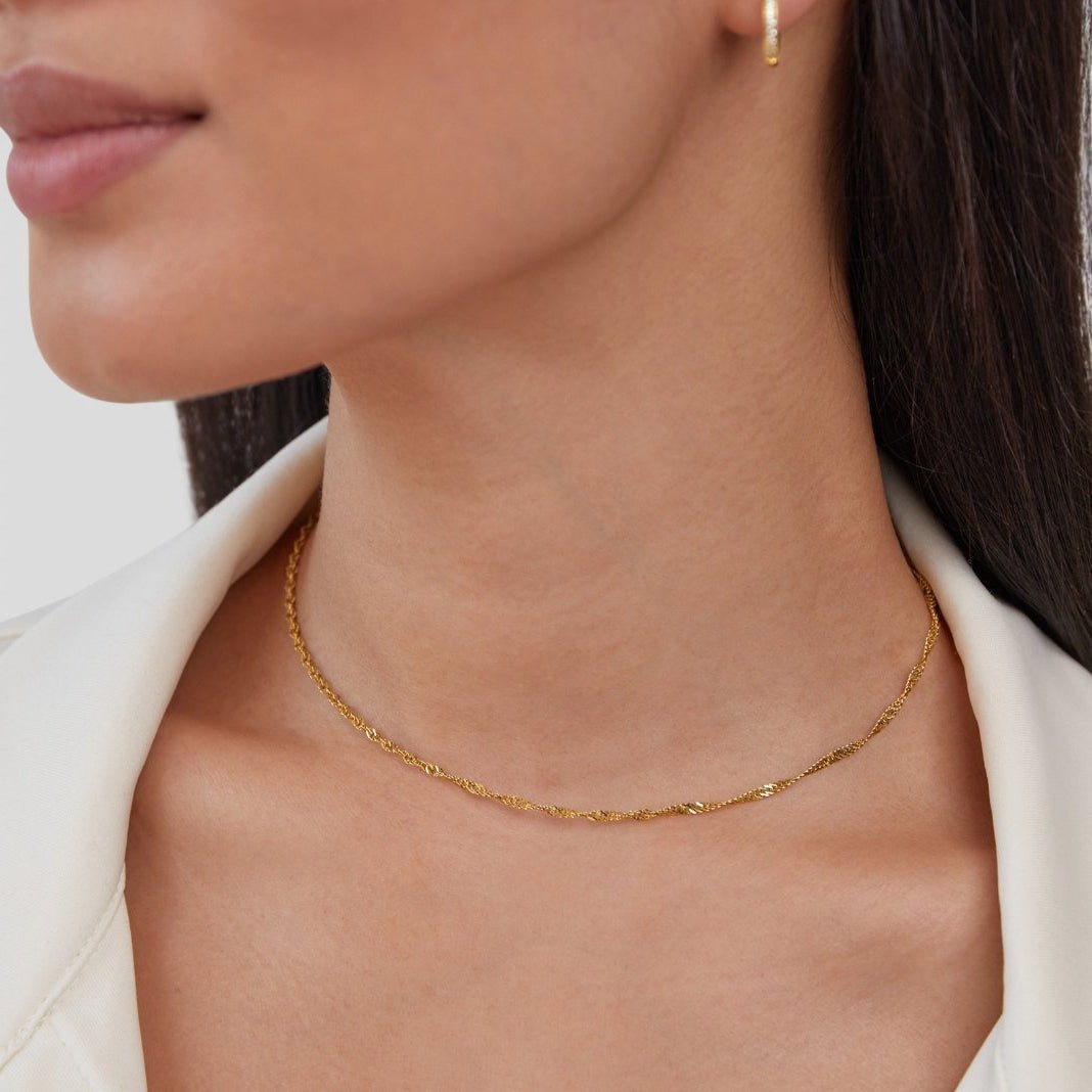 Elina Twist Chain Necklace - Necklace - 1