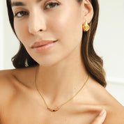 Elise Onyx Gemstone Pendant - Necklace - 3