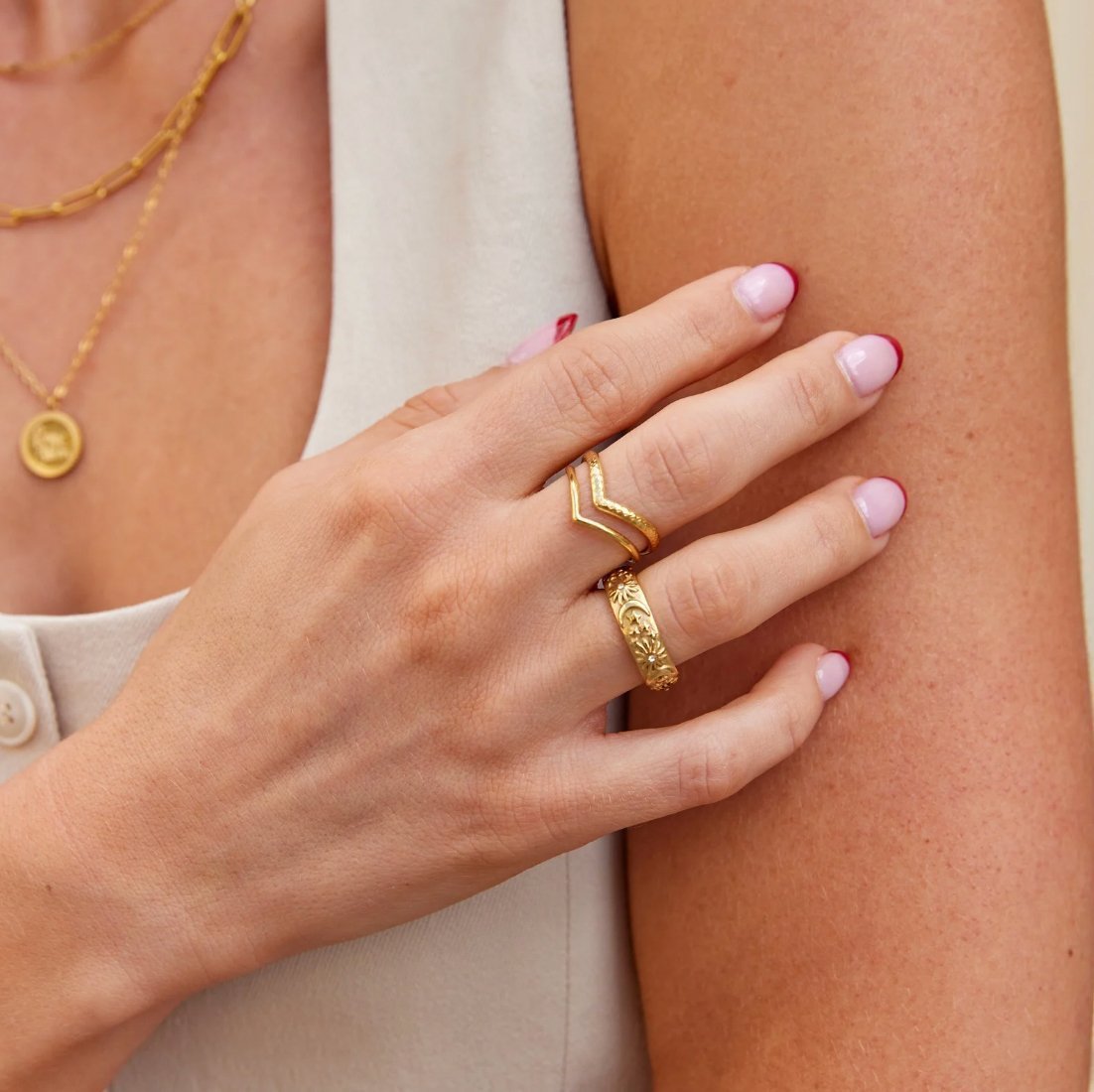 Elodie Celestial Gold Ring - Ring - US 6 | UK L - 5