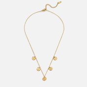 Elodie Textured Coin Pendant - Necklace - 4