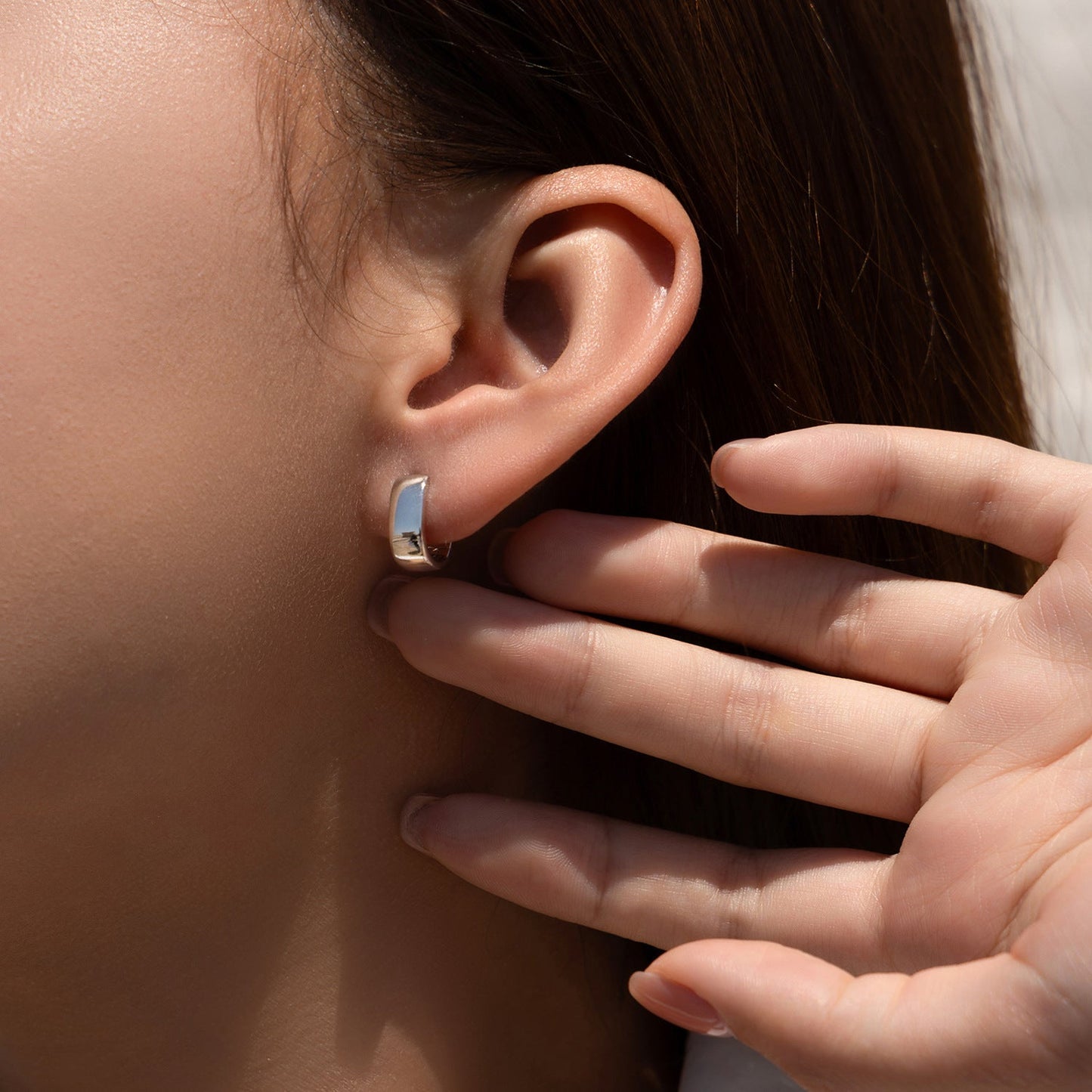 Elora Sterling Silver Huggies - NAVALLI
