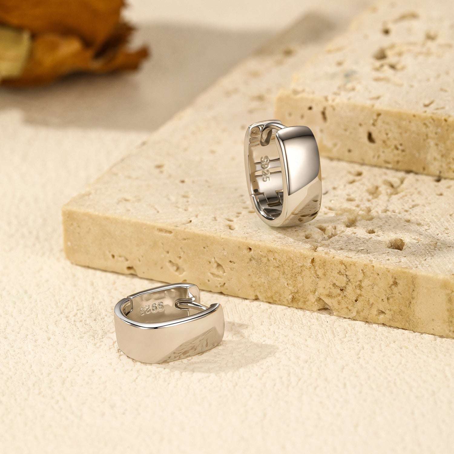 Elora Sterling Silver Huggies - 4