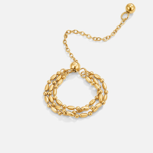 Erina Gold Stacked Chain Ring