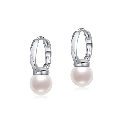 Esme Pearl Hoop Earrings - NAVALLI