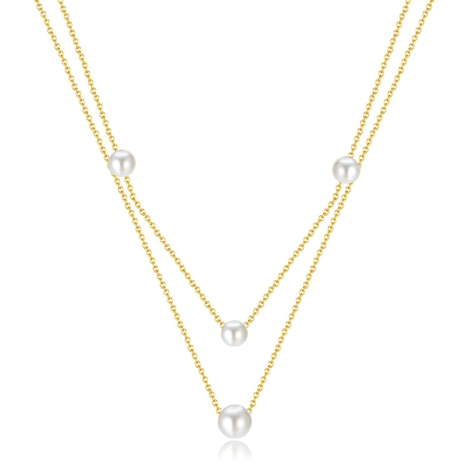 Esme Pearl Necklace - Gold - 2