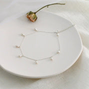 Estelle Pearl Drops Anklet - Anklet - White - 3