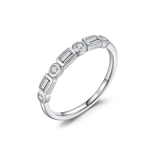 Eva Silver Crystal Ring - NAVALLI