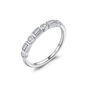 Eva Silver Crystal Ring - US 5 | UK J - 2