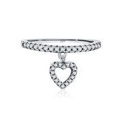 Eva Silver Heart Ring - NAVALLI