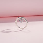 Eva Silver Heart Ring - US 5 | UK J - 3