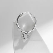 Eva Silver Heart Ring - US 5 | UK J - 4