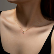 Freya Crystal Flower Necklace - Gold - 1