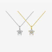 Freya Crystal Flower Necklace - Gold - 2