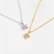 Freya Crystal Flower Necklace - Gold - 3