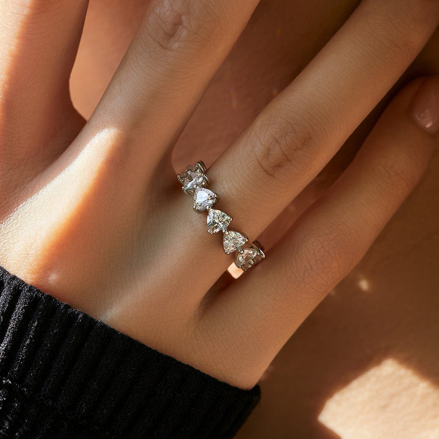 Freya Silver Crystal Ring - NAVALLI