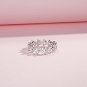 Freya Silver Crystal Ring - US 5 | UK J - 3