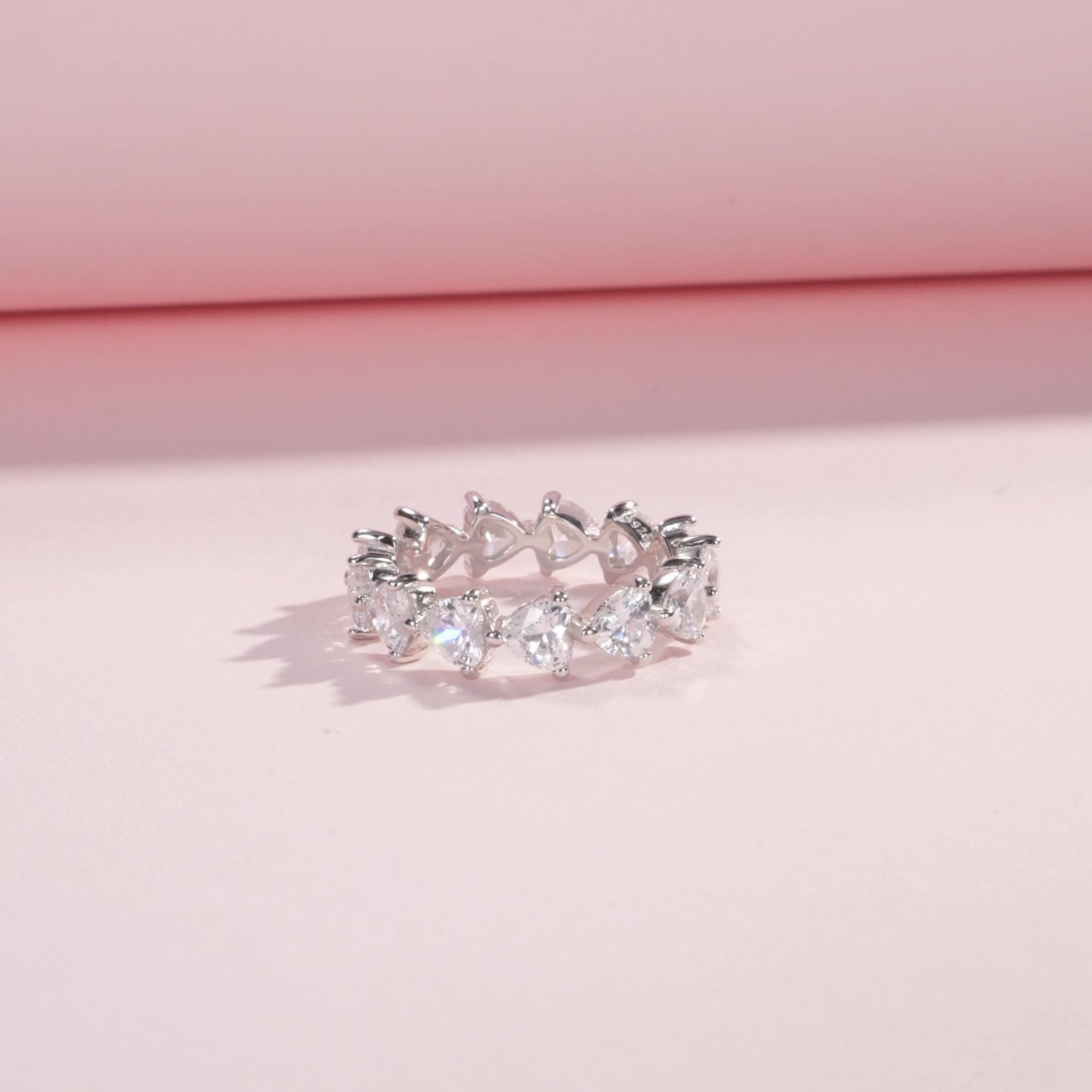 Freya Silver Crystal Ring - US 5 | UK J - 3