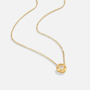 Gia Gold Crystal Charm Necklace - NAVALLINecklace