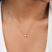 Gia Gold Crystal Charm Necklace - NAVALLINecklace