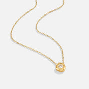 Gia Gold Crystal Charm Necklace - Necklace - 2