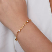 Gold Crystal Link Bracelet - NAVALLIBracelet