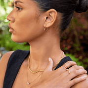 Gold Heart Shaped Hoops - Earrings - 7