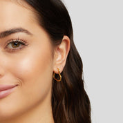 Gold Heart Shaped Hoops - Earrings - 4