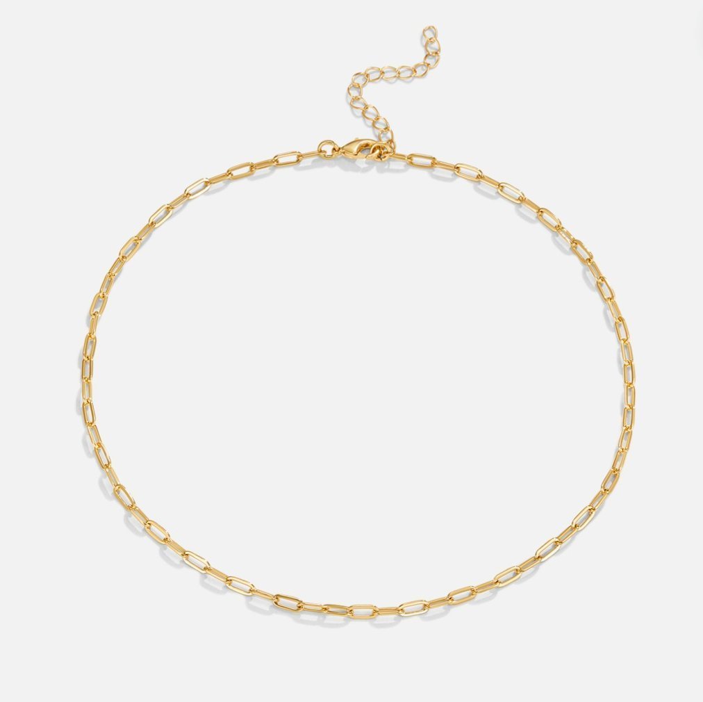 Gold Paperclip Link Necklace - NAVALLI