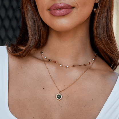 Green Aventurine Coin Necklace - My StoreNecklace