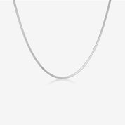 Herringbone Chain Necklace - Silver - 7