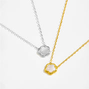 Ines Clover Pendant Necklace - Platinum - 6