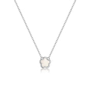 Ines Clover Pendant Necklace - Platinum - 3