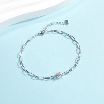 Ines Silver Chain Bracelet - NAVALLI