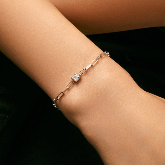 Ines Silver Chain Bracelet - NAVALLI