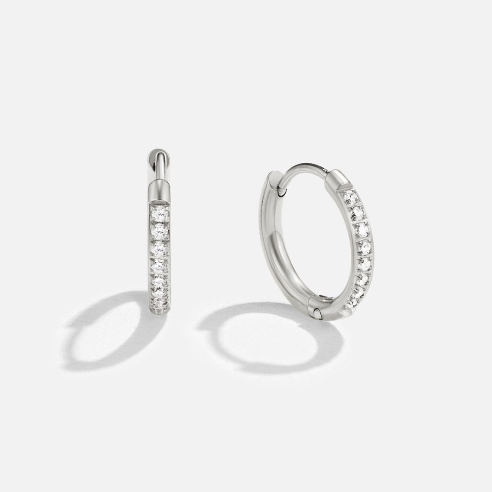 Infinity Silver Hoop Earrings - Earrings - 