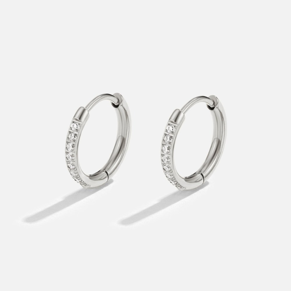 Infinity Silver Hoop Earrings - Earrings - 2
