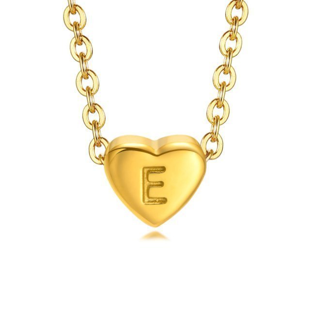 Initial Heart Charm Bracelet - Bracelet - Letter E - 11