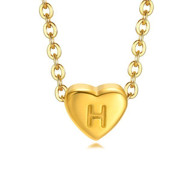 Initial Heart Charm Bracelet - Bracelet - Letter H - 14