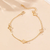 Iris Lucky Clover Anklet - Gold - 2