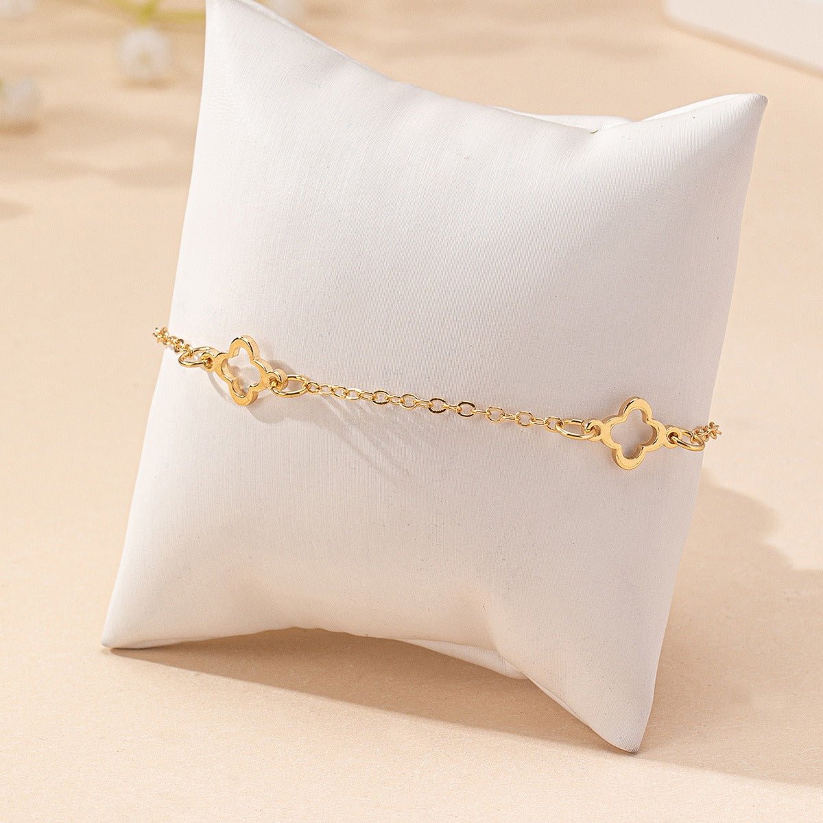 Iris Lucky Clover Anklet - Gold - 3