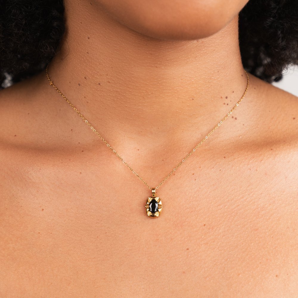 Iris Noir Crystal Necklace - NAVALLINecklace