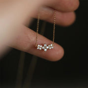Isla Triple Clover Necklace - Gold - 5