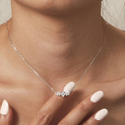 Isla Triple Clover Necklace - Platinum - 8