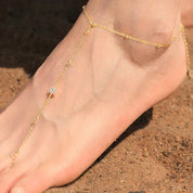 Isla Whisper Chain Anklet - Anklets - Gold - 1