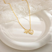 Livia Heart Initial Necklace