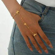 Juna Butterfly Charm Bracelet - Gold - 1