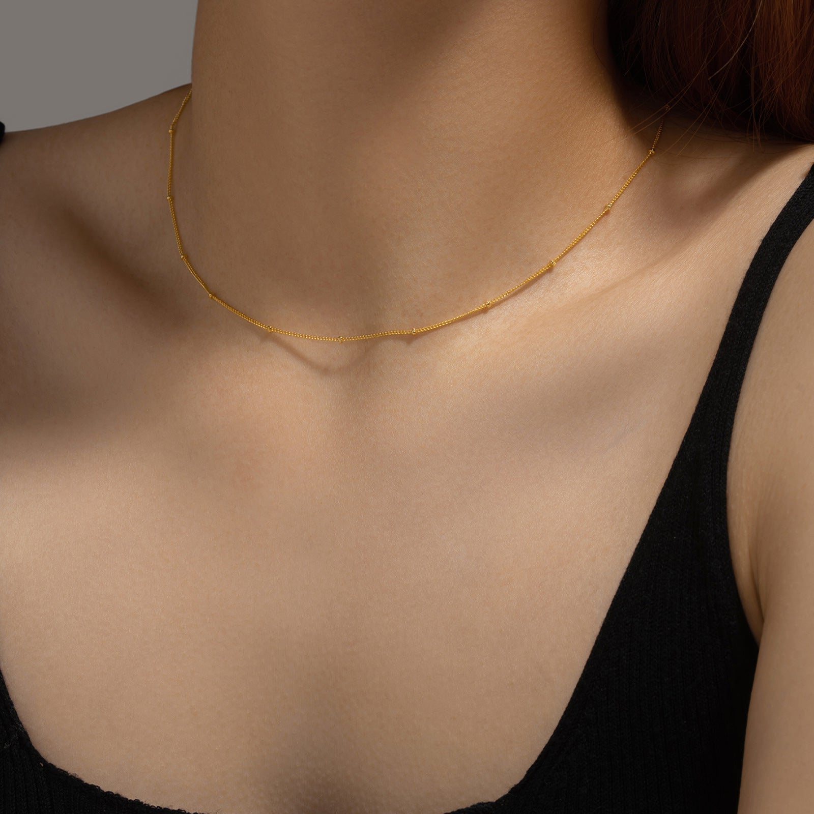 Juno Beaded Necklace - Gold - 1