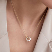Kaia Circles Necklace - Two Tone - 5