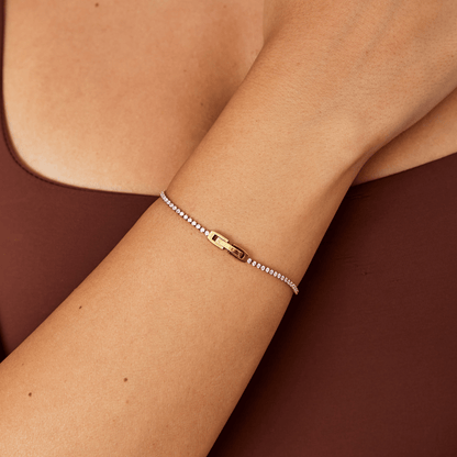Kiera Gold Pink Crystal Bracelet - My StoreBracelet