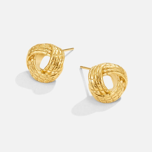 Knotted Twist Gold Earrings - My StoreEarrings
